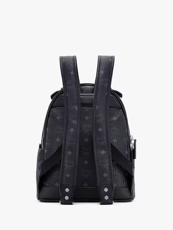 MCM Small Stark Backpack In Visetos Black main image 4